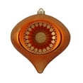 thumbnail image 1 of Northlight 8" Retro Reflector Shatterproof Onion Drop Christmas Ornament - Orange/Gold, 1 of 7