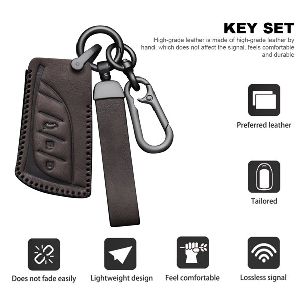 Estuche para llave de automóvil Estuche para llavero de cuero de vaca portátil duradero para automóvil LEXUS (marrón 3 botones) Ehuebsd http://w.neototem.com/image/891755.03/scene/891755.03-2.jpg