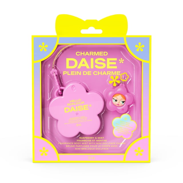 DAISE Mini Fragrance Body Mist with Mini Dollface Charm, Hello, Raspberry & Mint, 30 mL