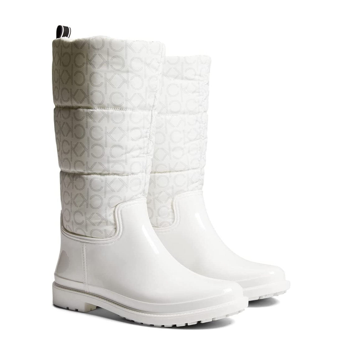 Calvin Klein Women's Suli Rain Outdoor Closed Toe Boots, White 140, 7 ...