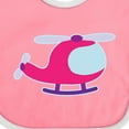thumbnail image 4 of Inktastic Helicopter Pink Girls Girls Baby Bib, 4 of 4