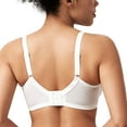 thumbnail image 3 of HSIA Women's Full Coverage Back Fat Underwire Unlined Bras,White,44C, 3 of 7
