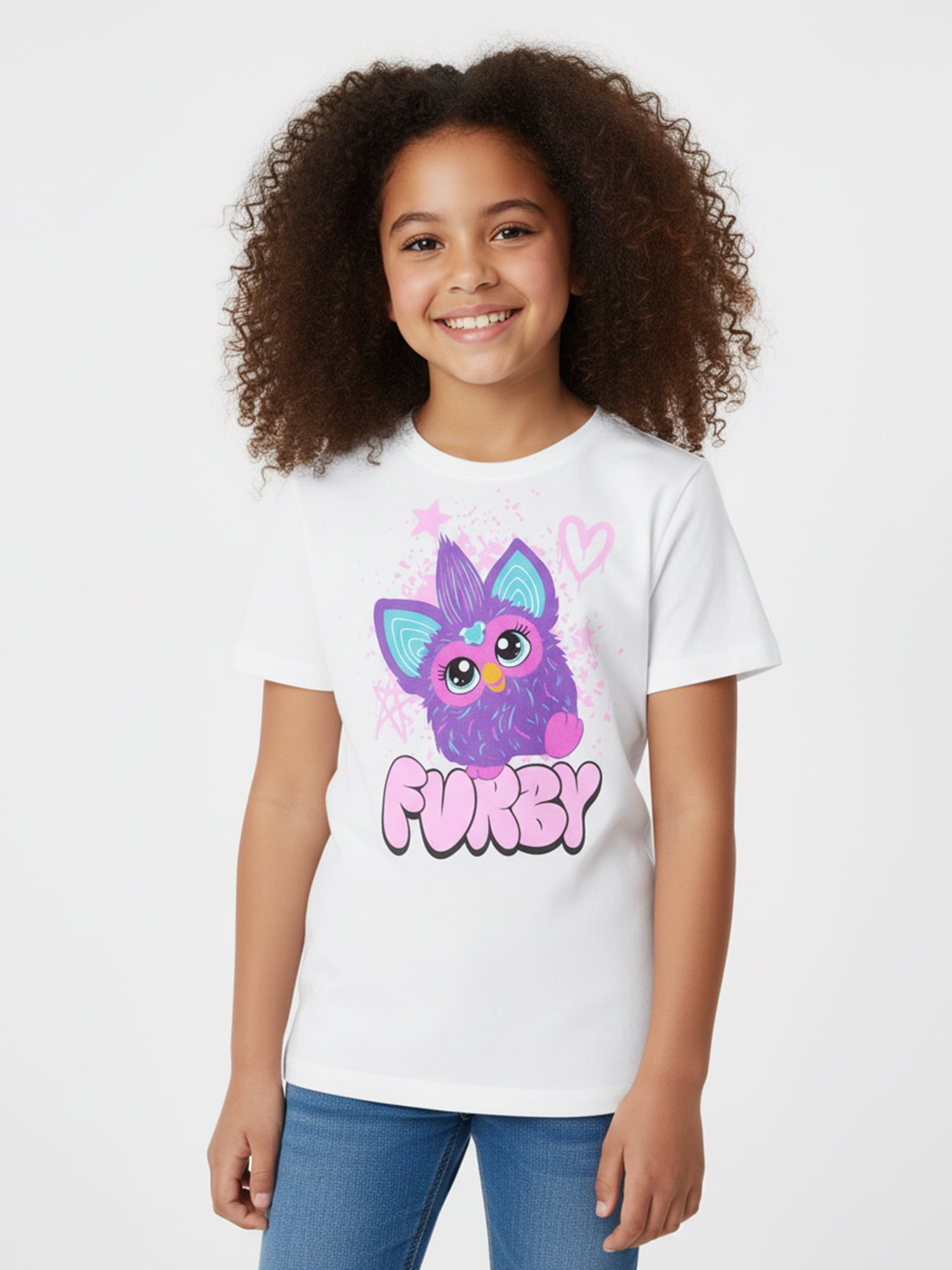 Furby, Girls' Short Sleeve T-Shirt, Graffiti Furby, Sizes 4-16