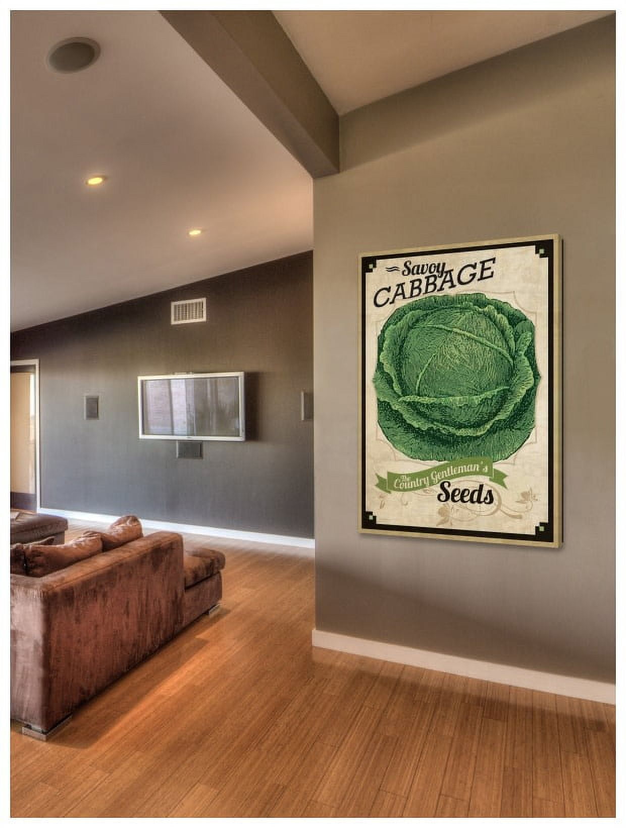Seed Packet Cabbage' Painting Print on Wrapped Canvas