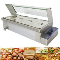 PreAsion 4-Pan Food Warmer Catering Kitchen Electric Heating Cooking Warming Stove