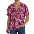 thumbnail image 3 of Honeii 's Orchids Flowers for men's short-sleeved button-up collared shirt featuring a pocket, perfect for beach vacations, and travel adventures., 3 of 5