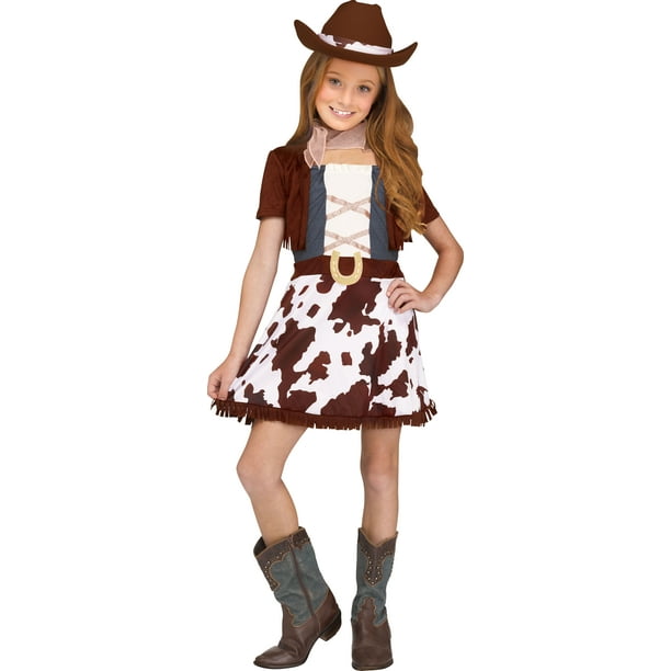 Fun World Girl's Rodeo Rider Cowgirl Costume Size Medium 