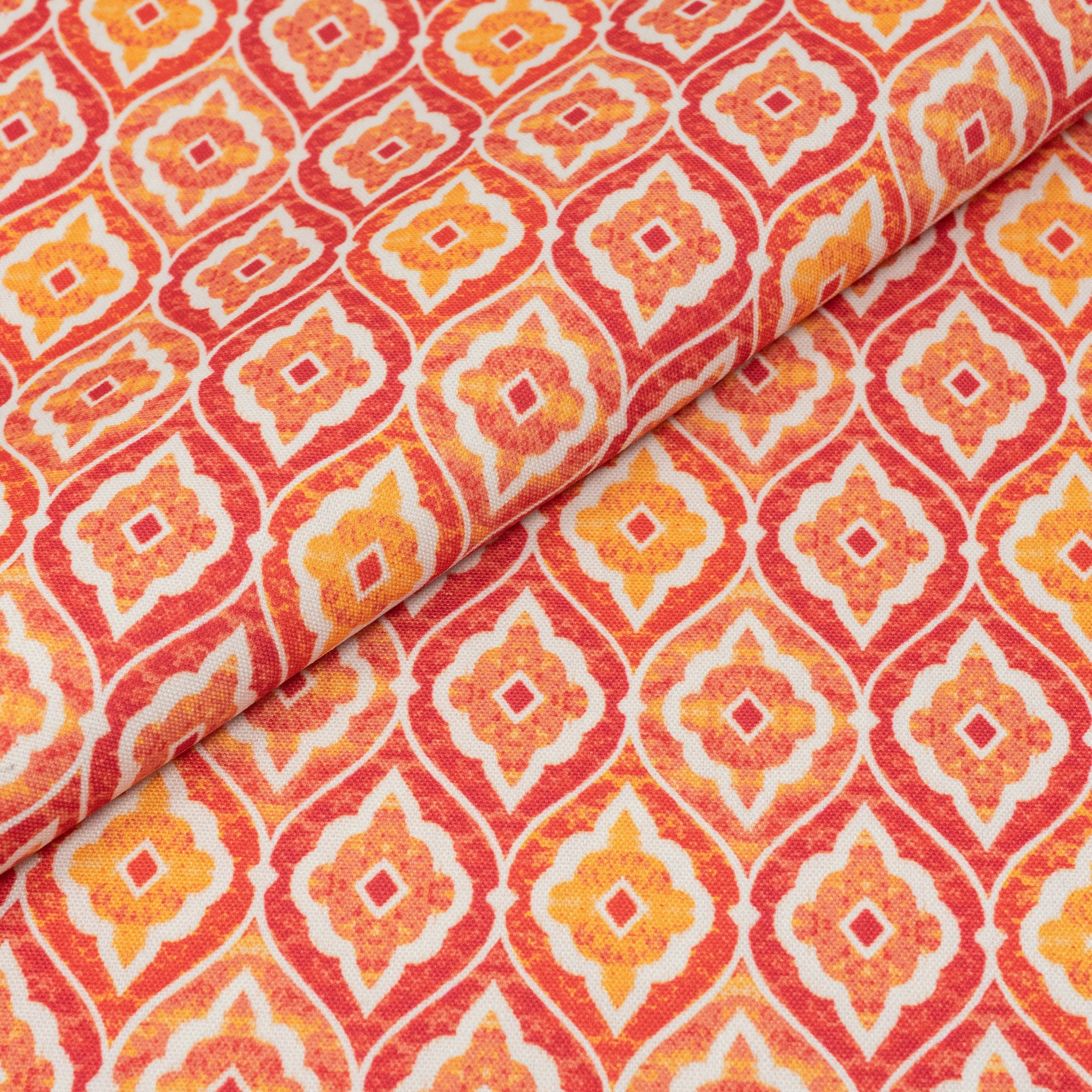 Waverly Inspirations, Home Decor, 100% Polyester, Water/Stain Resistant, Indoor/Outdoor Fabric - Print Width 54 Inch, Porcelain, Melon, Cut by Yard