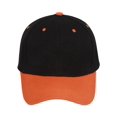 thumbnail image 2 of Two-Tone  Adjustable Baseball Cap, Black Orange, 2 of 2