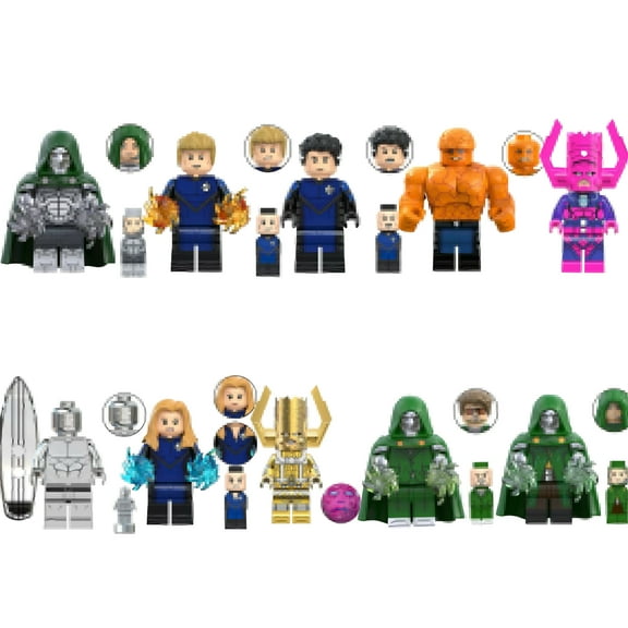 10PCS Minifigures Super Movies Building Blocks, Creative Puzzle Toys for Children Christmas Gift Birthday Present