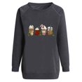 thumbnail image 1 of Sudadera sin Capucha Gibobby para Mujer con Estampado Navideño Gris M, 1 of 5