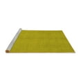 thumbnail image 2 of Ahgly Company Machine Washable Indoor Square Abstract Yellow Modern Area Rugs, 3' Square, 2 of 4