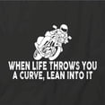 thumbnail image 2 of Lean Into It T-Shirt | Cool Motorcycle Black Tee Gift, 2 of 5