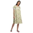 thumbnail image 2 of Moomaya Printed Short Sleeve Knee Length Nightdress Round Neck Sleepwear Gown, 2 of 5