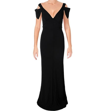 

ABS by Allen Schwartz Womens Triangle Sleeve Deep V-Neck Gown