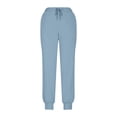 thumbnail image 4 of Cropped Hoodie Set Women Fleece 2 Piece Outfits Sweatsuit Drawstring Long Sleeve Hooded Crop Pullover Sweatshirt Joggers Pants Tracksuit Set, 4 of 6