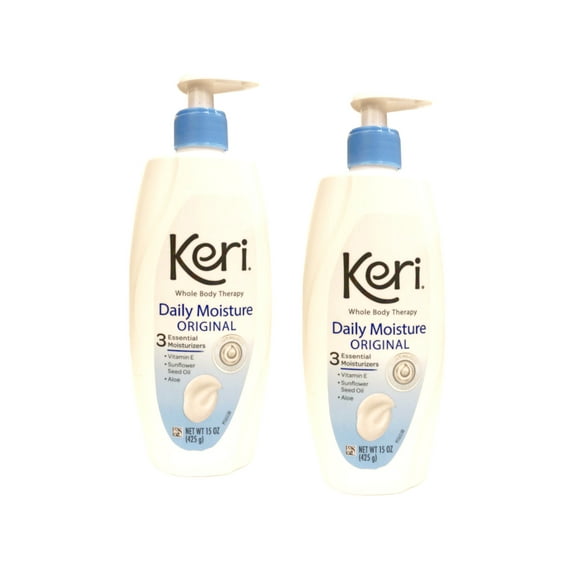Keri Daily Moisture Whole Body Theraphy Lotion, Original, 15 oz, 2 Pack