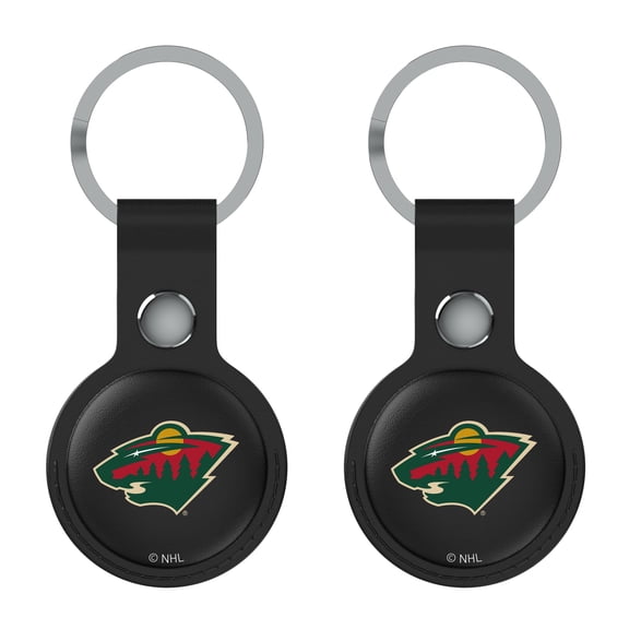 Keyscaper Black Minnesota Wild Two-Pack AirTag Holders