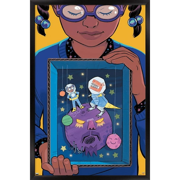 Marvel Moon Girl & Devil Dinosaur - Picture Frame Wall Poster, 22.375" x 34" Framed