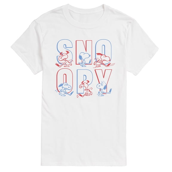 Peanuts - Hockey Snoopy - Men's Short Sleeve Graphic T-Shirt