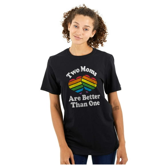 Two Moms are Better than One LGBTQ Women's Plus Size Graphic Tee Brisco Brands 4X
