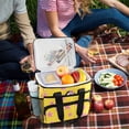 thumbnail image 5 of FORMRS Insulated Cooler Bag 24 Cans Capacity Soft Leakproof Lunch Box with Side Pockets, Big Pink Stars Pattern, 5 of 7