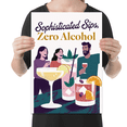 thumbnail image 2 of Sophisticated Sips, Zero Alcohol - Non-Alcoholic Social Drink Enthusiast - 13x19 Poster Print, 2 of 4