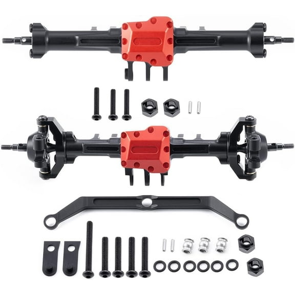RX4M Standard Front Rear Axles Set Aluminum Alloy Complete Axles for 1/18 RC Crawler Car Upgrade Part (Axles Set)