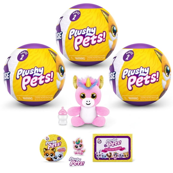 5 Surprise Peluche Pets Série 2 (3 Pack) par ZURU Capsule Mystère de Collection Peluche Jouet d'Adoption pour Filles Enfants Adolescents