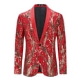 thumbnail image 6 of AZoiNM Men's Slim Fit Sequin Tuxedo Suit, 1-Button Shawl Lapel 2-Piece Blazer and Pants Set for Prom, Dance, and Stage Performance, 6 of 14