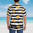 thumbnail image 6 of Daiia Gold Flamingo Hawaiian Shirt for Men Gentle Cotton Regular Short Sleeve Casual-Small, 6 of 9