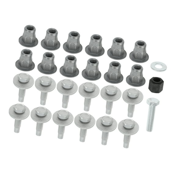 Unique Bargains Side Step Hardware Mounting Kit No.68044460AA for Dodge for Ram 1500 2009-2012 Metal Silver Tone 1 Set