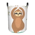 thumbnail image 1 of Fotbe Cute Sloth In Yoga Pose Tree Cesto de Ropa con Asas, Cesto Impermeable de Gran Capacidad, Bolsa de Lavado para Dormitorio, Cesto de Ropa con Ruedas y Asas-Medium, 1 of 6