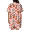 thumbnail image 3 of Lsque Painting Peach Women's Short-Sleeved Pajama Set - 2 Piece Soft and Lightweight Sleepwear Set-Large, 3 of 9
