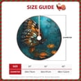 thumbnail image 2 of Xecao Elegant Butterfly And Flowers Pattern Christmas Tree Skirt Round Xmas Tree Mat Base Cover for Holiday Home Decorations-36", 2 of 6