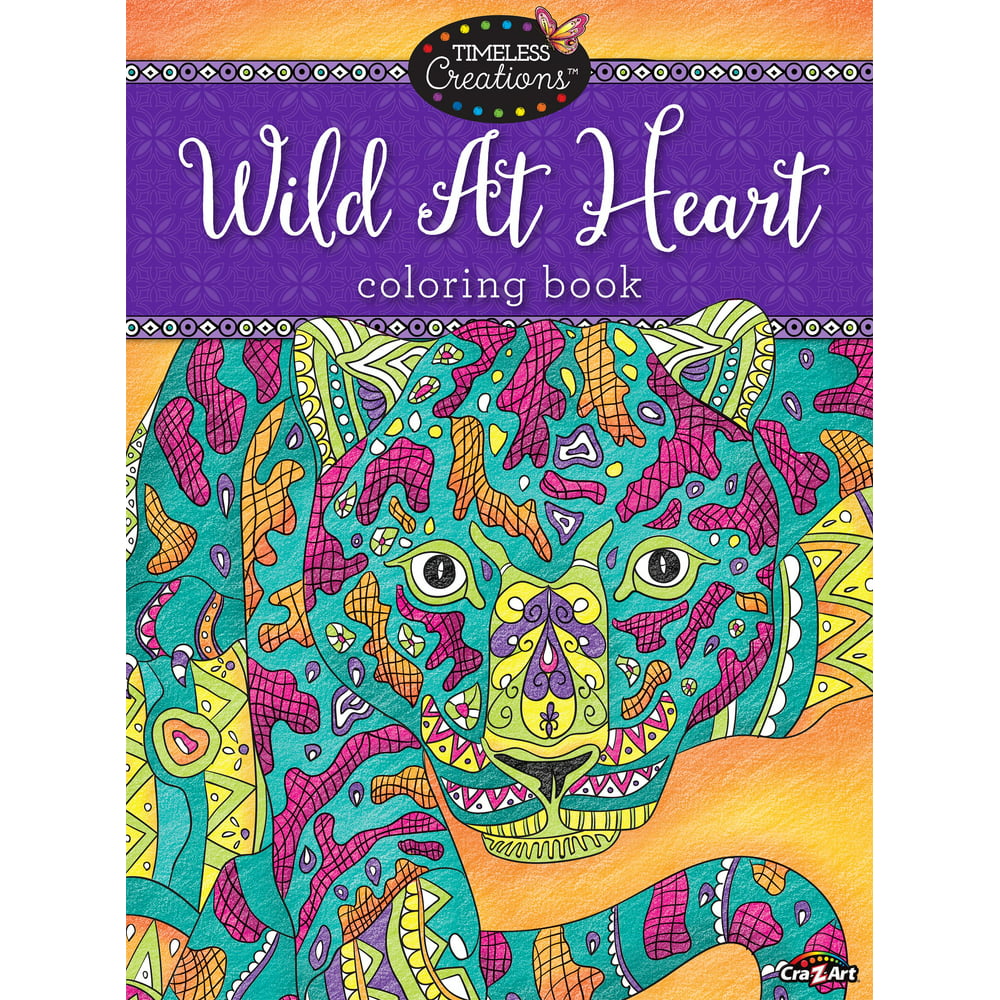 Cra-Z-Art Timeless Creations Coloring Book, Wild At Heart, 64 Pages ...