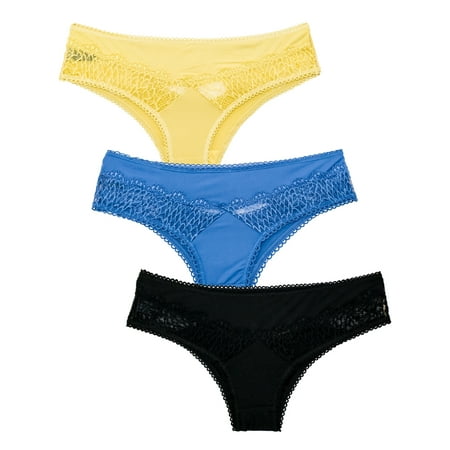 

B2BODY Women s Panties Sexy Lace Back Keyhole Small to Plus Sizes Multi-Pack