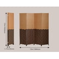 thumbnail image 2 of YRLLENSDAN Partition Room Dividers with 4 Panels, Wood Folding Privacy Screen for Room Portable Room Divider Screen Freestanding Decorative Privacy Dressing Screen for Bedroom, Living Room, Office, 2 of 8