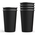 thumbnail image 1 of Vasos de Acero Inoxidable Apilable 500ml 6PCS, Taza Termica Frio y Caliente, Diseño en Color Mate, para Hogar, Reuniones, Fiesta y Viajar (Negro), 1 of 5