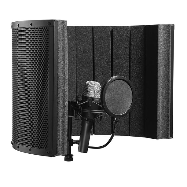 Cabine vocale réglable de bouclier d'isolation de microphone de 5 panneaux