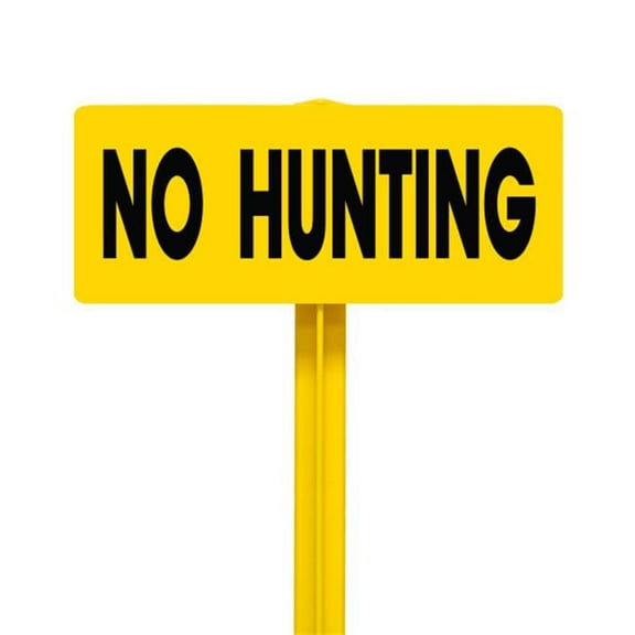 EverMark SSKT12-05 No Hunting Sign with Yellow Stake Kit