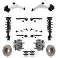 thumbnail image 1 of Transit Auto Front Disc Rotors Brake Pads Hub Bearings Assembly Control Arms Tie Rod End Shock Suspension Link Kit (15Pc) for Car Ford Edge KM-100384, 1 of 2