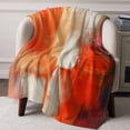 thumbnail image 3 of Throw Blanket for Couch Red Orange White Painting Soft Fleece Flannel Blankets Cozy Lightweight Blanket for Home Sofa Living Room Abstract Art Bed Throws 40" x 50", 3 of 9