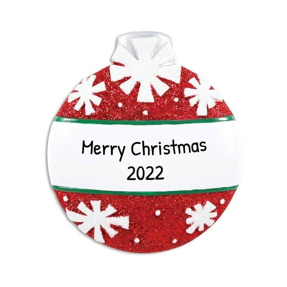 Ornaments by Elves Personalized Red Snowflakes Ornament Xmas Decorations Holiday Keepsake Ornament .25lb