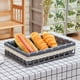 thumbnail image 1 of Cestas de almacenamiento de ratán, cesta tejida, bandeja para guardar frutas, pan, bocadillos, cesta de picnic, gris, 1 of 6
