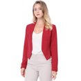 thumbnail image 2 of Día de San Patricio Chaqueta Corta Casual De Negocios De Oficina De Trabajo Sin Cuello Para Mujer Rojo XL, 2 of 6