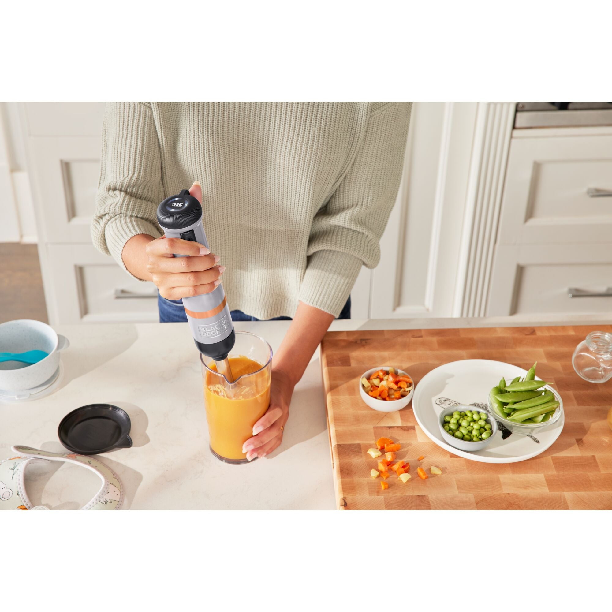 Black And Decker Kitchen Wand Cordless Immersion Blender Grey