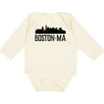thumbnail image 3 of Inktastic Boston Massachusetts Skyline City Silhouette Boys or Girls Long Sleeve Baby Bodysuit, 3 of 5