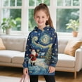 thumbnail image 3 of Psesaysky Girls Hoodies Christmas Santa Starry Night Print Pullover Hooded Sweatshirts Kids Warm Casual Hoodie Dress Outfits Fall Winter Clothes for 13-14 Years, 3 of 7