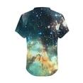 thumbnail image 3 of Fesfesfes Womens Shirts Women's Fashion Casual Print Astral V-neck Short Sleeve T-shirt Yoga Top S(US:4), 3 of 5